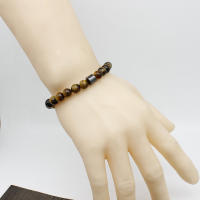Ojos de tigre cuentas de piedra natural hechas a mano hombres hematita magnética accesorio pulseras para novio padre regalo - details 20