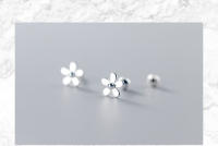 Flower Earrings Studs 925 Sterling Silver Fine Jewelry Minimalist Beautiful Stud Earrings For Women Silver 925 Korean - details 8