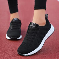 Shoes Women's Sneakers Fashion Lace-Up Casual Shoes Women Flats Soft Sole White Sneakers Women Platform Shoes Zapatillas Mujer - details 2