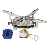 Estufa de exterior, camping con bolsa de advertencia, pequeña estufa de gas ajustable para senderismo, montañismo y pesca - details 2