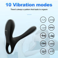 Vibrador de Control Remoto Anillo de Penis con Estimulador de Prostate para Retardar el Éjeción - details 1