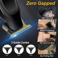 Solimpia Afeitadora eléctrica para hombres Recortadora de barba profesional Maquinilla de afeitar inalámbrica Recortadora de vello corporal Máquina de afeitar de vello facial recargable por USB para barbería HT-6267 - details 9