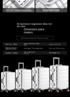 Maleta de viaje 100% de aluminio de alta calidad, equipaje rodante, equipaje con ruedas de viaje de 24/29 pulgadas, Maleta de cabina de mano de 20 pulgadas - details 11