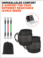 Bandas de resistencia para tobillo, bandas para tobillo para hacer ejercicio con puños, bandas de resistencia para entrenamiento de glúteos de piernas, equipo de entrenamiento para retrocesos, ejercicios de entrenamiento de glúteos de cadera, correa para - details 3
