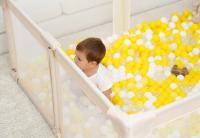 PANGDUBE Corralito plegable para bebés, valla para bebés sin instalación, centro de actividades para bebés, parque de juegos interior, parque infantil plegable para viajes en el parque, corralito al aire libre - details 11