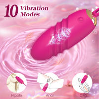 Vibrador inalámbrico Bluetooth APP G Spot para mujer consolador telescópico estimulador de clítoris Vagina amor huevo bragas juguetes sexuales para adultos - details 4