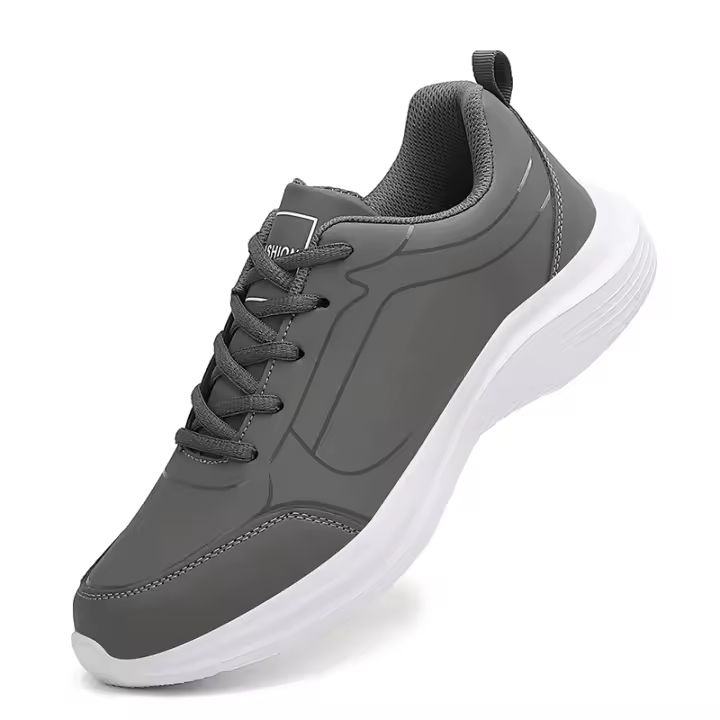 Zapatillas de correr para hombre, zapatos atléticos de cuero, transpirables, ligeros, informales, para caminar y conducir, 30cm - 1