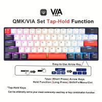 SKYLOONG GK61 QMK/VIA teclado por Cable Mini 60% de diseño RGB retroiluminación interruptor mecánico de juego USB plug - in caliente PBT - details 1