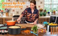Juego de accesorios para freidora de aire de grado alimenticio, cesta de pastel, estante para tostadas, cepillo de aceite, sartén para Pizza, juego de estante para cocinar al vapor, 9 piezas - details 6