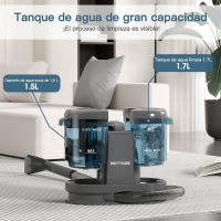 Aspiradora Inalámbrica para Alfombras PrettyCare PC808, 550W, 20KPa, Tanque de Agua Doble (1700ml para Limpieza y 1500ml para Suciedad), Manguera de 1.5M, Elimina Manchas en Sofás, Colchones, Alfombras y Cortinas - details 6