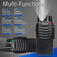 Baofeng-walkie-talkie piezas, Radio bidireccional de largo alcance para caza y hotel, 888s, UHF, 5W, 400-470MHz, BF888s, BF 888S, H777, 1/ 2 BF-888S - details 0