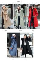 Chaqueta de invierno con capucha para mujer, Parka larga y gruesa con relleno de piel sintética, chaqueta desmontable de talla grande - details 7
