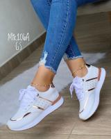Women Sneakers Platform Shoes Leather Patchwork Casual Sport Shoes Ladies Outdoor Running Vulcanized Shoes Zapatillas Mujer - details 2