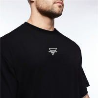 Gym Fitness Sports Loose Oversized T-shirts Casual Short Sleeve Mesh Breathable Tops Summer Men Bodybuilding Workout Shirts - details 3