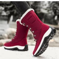 Snow Boots Women Flat Boots For Women Lace-Up Shoes Woman Fashion Platform Ankle Boots Fur Chunky Botas Mujer Winter Shoes Women - details 9