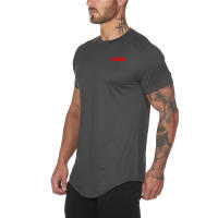 New Hot Sell 0-neck Print T-Shirt Outdoor Casual Short Sleeve Top Men Gym Bodybuilding Fitness Workout T Shirt Summer Mesh Shirt - details 6