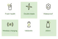 Exprimidor eléctrico portátil, minilicuadora Usb, extractor de frutas, batidos de alimentos, máquina multifunción para hacer zumo - details 1