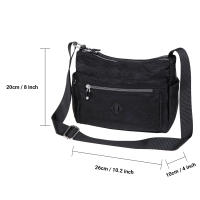 Bolso cruzado de nailon para mujer, bandolera ligera con múltiples bolsillos, bolso de viaje - details 6