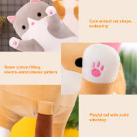 Cojín decorativo de felpa para niños, cojín de asiento de felpa larga con diseño de gato lindo para dormir, ideal para cumpleaños - details 9