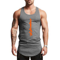 Camiseta Deportiva de Algodón sin Mangas para Hombres Cuello Redondo Estampado - details 5