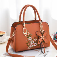 Bolso de mano de gran capacidad para mujer, bandolera de hombro con bordado de marca de moda, Color sólido, diseño de lujo - details 6