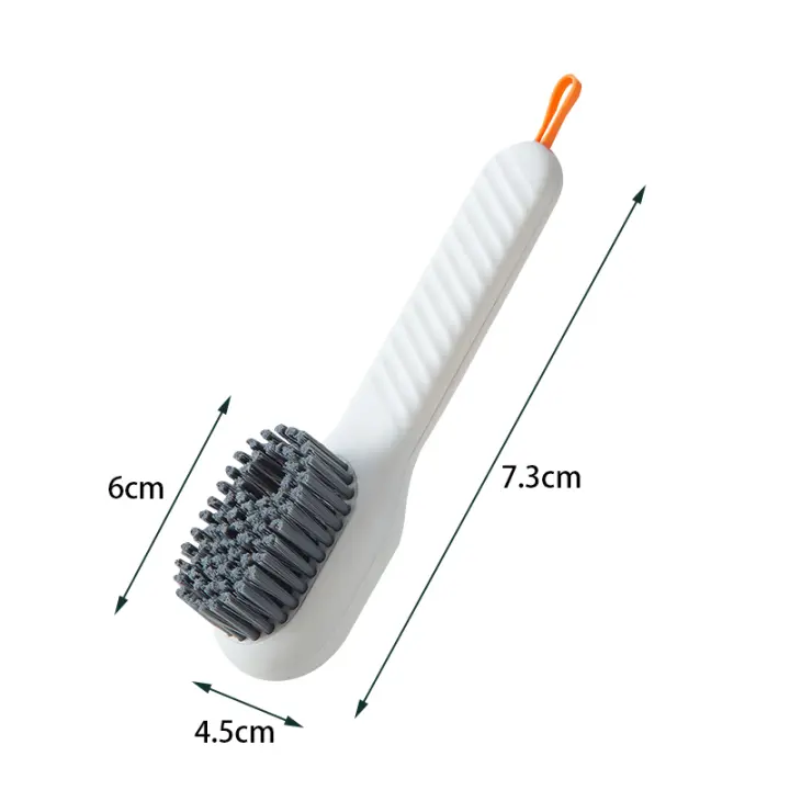 Cepillo de limpieza multifunción, herramienta de limpieza del hogar, cepillo de zapatos líquido con cerdas suaves, mango largo, ropa interior - 1