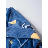 Albornoz de franela para niños, bata con capucha para niños, pijama suave de planta astronauta - details 10