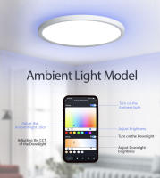 Smart Life-lámpara de techo TUYA de 24W, 110V, 220V, aplicación de luz LED RGB, atenuación, Control de voz, decoración interior del hogar, dormitorio, sala de estar, cocina - details 1
