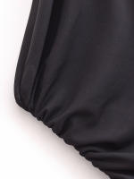 High Street Women Side Ruched Hem Slit Sleeveless Asymmetric Long Dress Black Sexy Maxi Vestidos - details 13