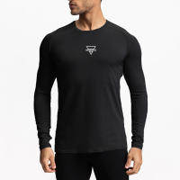 Camisetas Casuales de Moda para Hombres en Otoño Cuello Redondo, Manga Larga, Compressión Deportiva y Fitness - details 2