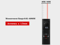 Mini medidor de distancia láser inteligente, telémetro infrarrojo, recargable por USB, portátil, herramientas de telémetro láser, 40M/60M - details 5