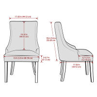 Funda elástica para silla de comedor, fundas para sillas de LICRA Jacquard, respaldo alto elástico, sillones inclinados, para cocina de Hotel, 1 ud. - details 0