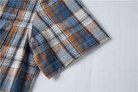 AIOPESON-camisa a cuadros para hombre, camisa 100% de algodón de manga corta, a la moda, informal, para negocios sociales, para verano - details 7