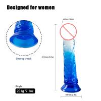 Consolador realista Crystal Jelly Consoladores Succión Pene Empuje Punto G Vagina Estimulador anal Ventosa Pene Empuje Vagina Anal Butt Plug Masturbador Adultos Juguetes sexuales para parejas - details 10