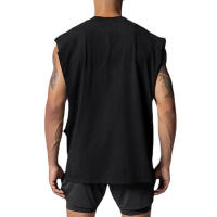 Summer Men's Mesh Gym Sports Quick-drying Exercise Wide Shoulder Solid Color Bodybuilding Fitness Casual Tank Top - details 3
