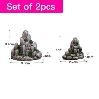 Modelo en miniatura, conjunto de 2 adornos bonitos, figuritas decorativas para el hogar y el coche, manualidades, juguetes, Mini paisaje de resina, accesorios para el hogar, suministros, regalos - details 3