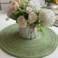 Mantel de Mesa de Ramie Tejido Antideslizante Posavasos de Comedor con Estilo de Mesa Redonda - details 6