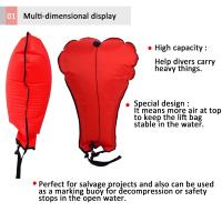 Correa de elevación de flotabilidad de buceo, bolsa de elevación de alta visibilidad, válvula de sobrepresión de nailon, 70lbs/140lbs - details 1