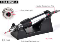 Máquina de perforación de uñas KADS 300RPM Herramienta de manicura eléctrica Equipo de uñas de acrílico Herramienta de pendiure - details 4