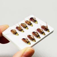 5 uds/10 Uds cabeza de cuentas de latón biónicos Ninfa Scud mosca insecto gusano para trucha pesca de lubina Ninfa cebo para insectos artificiales tamaño del señuelo # 10 - details 1