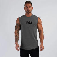 Camiseta de Boxeo Fitness para Hombres Diseño de Letras Sueltas Algodón Lavado en Máquina - details 3