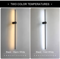 Lámpara LED de pared moderna, iluminación interior, Interruptor táctil, aplique ajustable para dormitorio, sala de estar, sofá, fondo - details 6