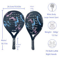 Camewin-raqueta de Paddle profesional para adultos, raqueta de tenis de cara suave de EVA de fibra de carbono con funda para bolsa de Padel, novedad de 2025 - details 3