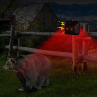 Repelente de Animales Solar IP44 Impermeable con Luz LED Roja Ahuyenta a las Palomas Pájaro Repelente Ultrasónico - details 8