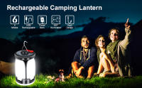 Linterna LED Solar de alta potencia para acampar, recargable, 4500mAh, 1000LM, plegable de emergencia, 6 modos de luz para acampar y pescar - details 6