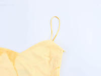 TRAFZA Vestido midi de moda para vacaciones de verano para mujer, estampado de flores, tul sin mangas, plisado, con cremallera lateral, vestidos de playa forrados - details 4