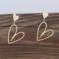 Pendientes colgantes en forma de corazón de amor de doble capa para mujer, joyería bohemia para las orejas, nueva moda 2024 - details 15