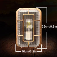 Luz de techo de seguridad para exteriores, accesorio de luces de dosel de gasolinera Vintage para cochera, cocina y baño - details 0