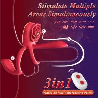 Anillo vibrador para pene Rose con 10 vibraciones, estimulador de clítoris y punto G, juguete sexual para parejas adultas, para hombres. - details 19