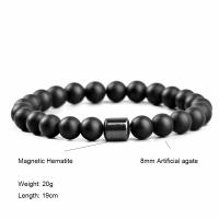Ojos de tigre cuentas de piedra natural hechas a mano hombres hematita magnética accesorio pulseras para novio padre regalo - details 25